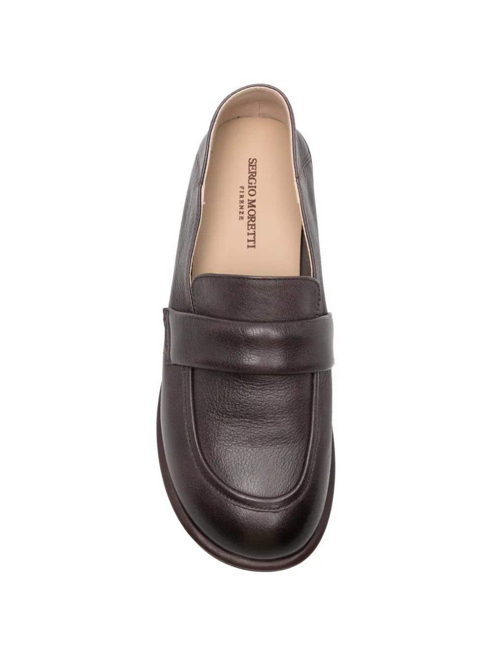 SERGIO MORETTI FIRENZE Loafers met ronde neus Bruin
