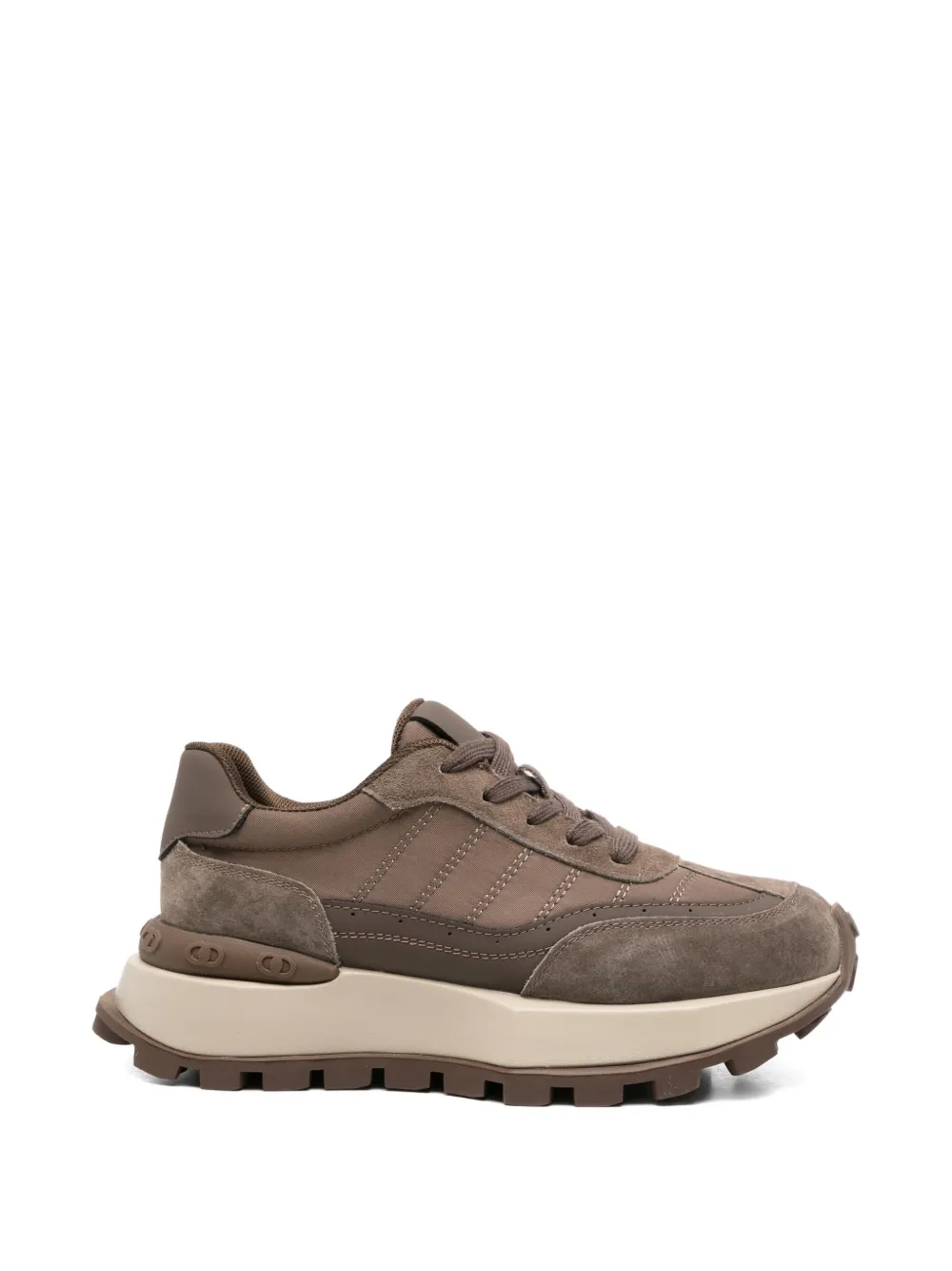 SERGIO MORETTI FIRENZE Sneakers met chunky zool en vlakken Bruin