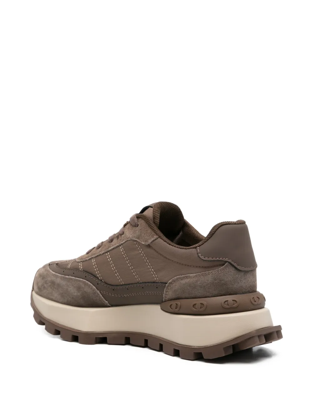 SERGIO MORETTI FIRENZE Sneakers met chunky zool en vlakken Bruin