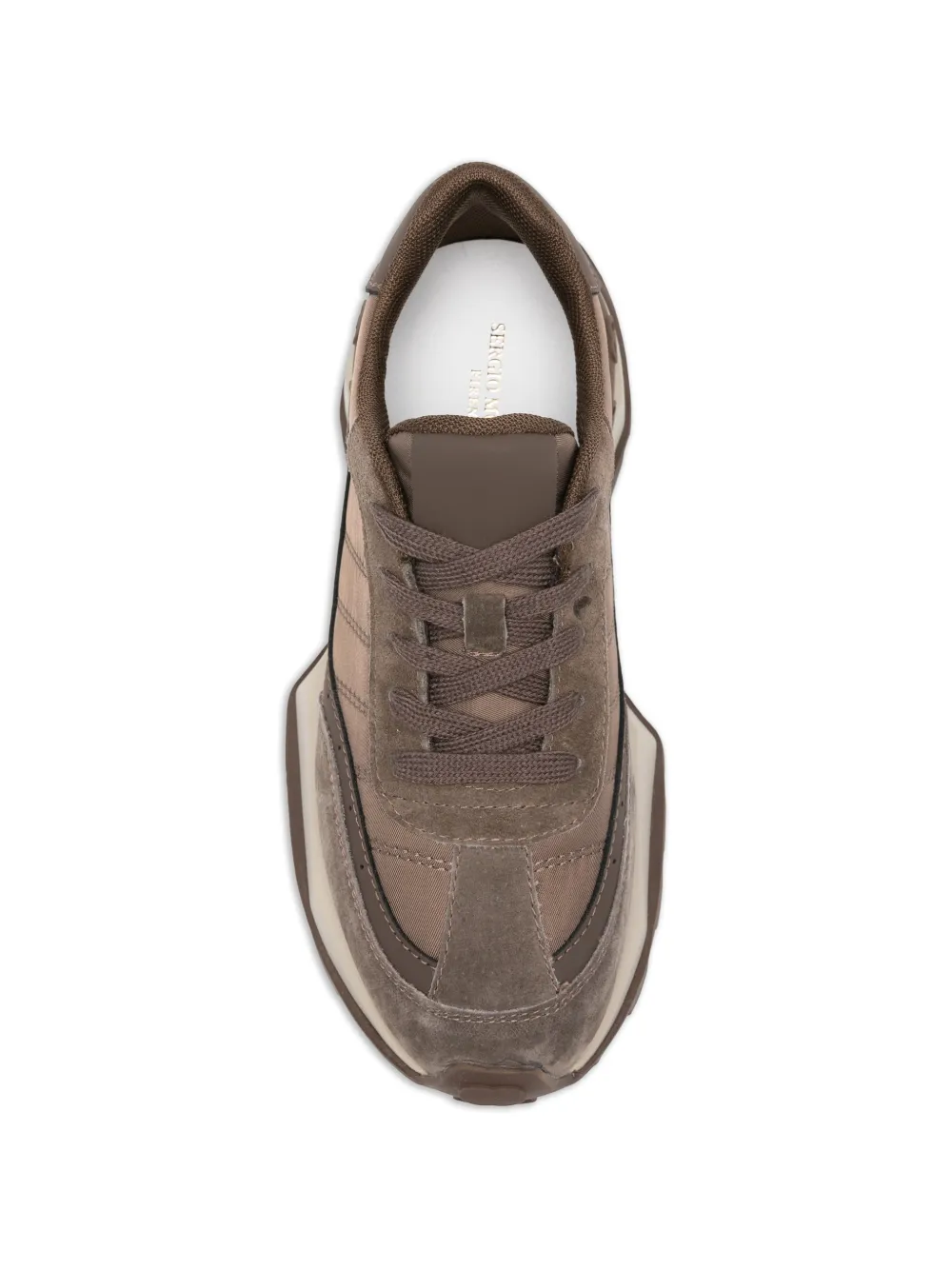 SERGIO MORETTI FIRENZE Sneakers met chunky zool en vlakken Bruin