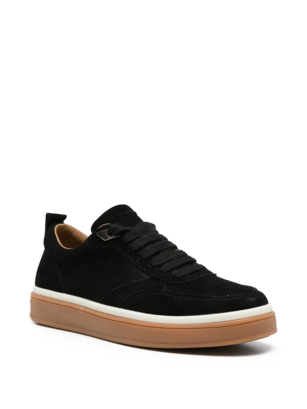 SERGIO MORETTI FIRENZE Geperforeerde sneakers Zwart