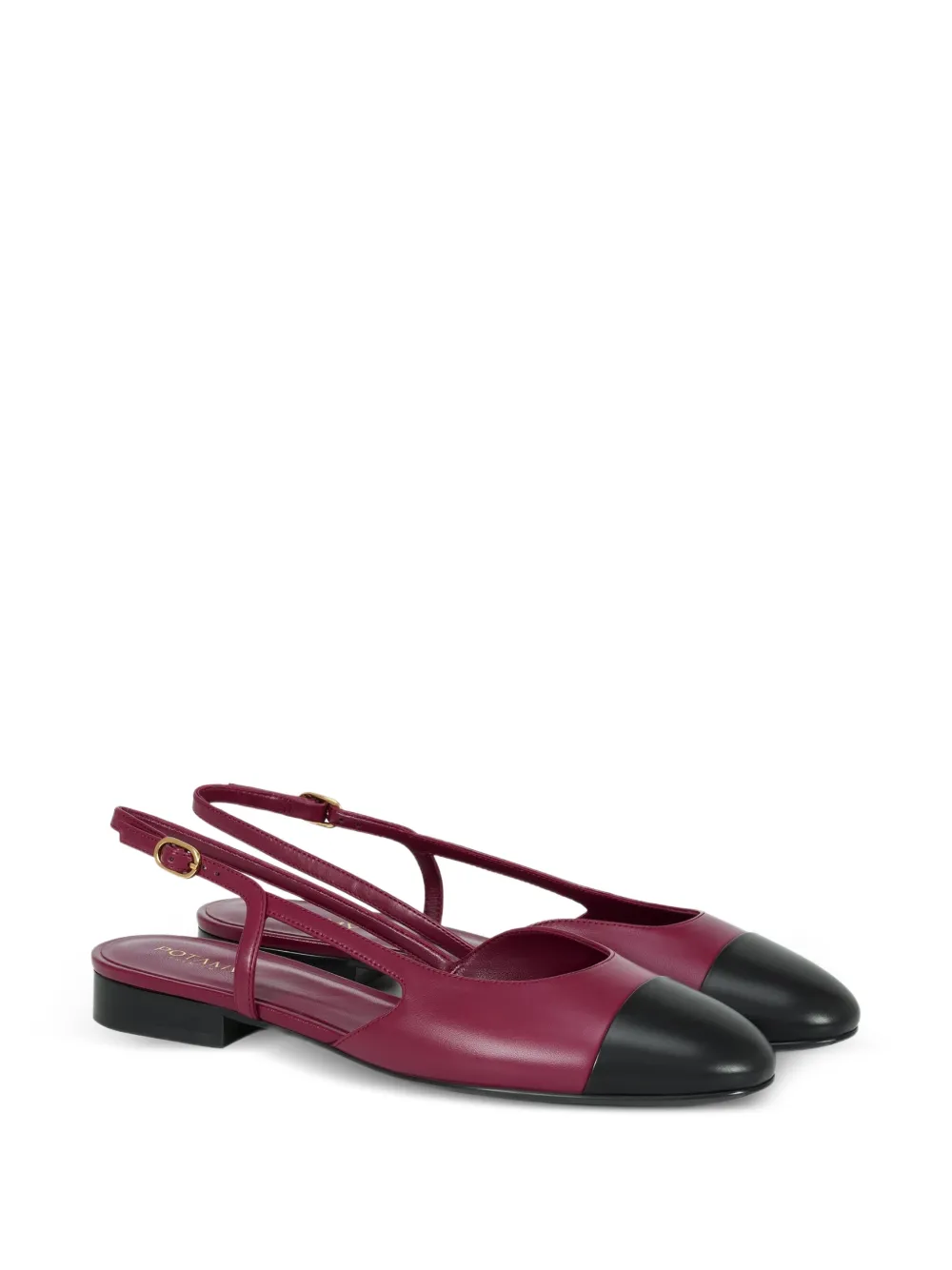  Potamy Bailarinas Con Puntera En Contraste - Rojo 