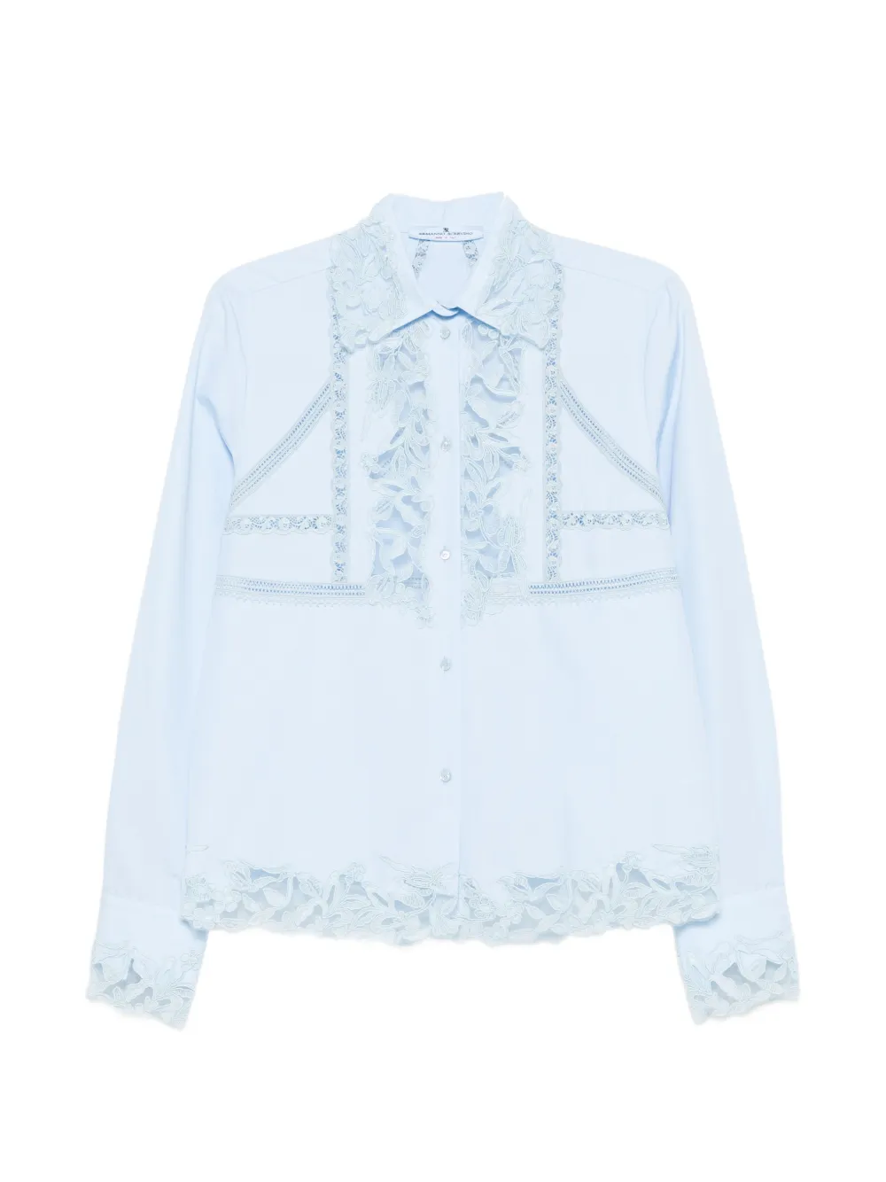 Ermanno Scervino lace-detail shirt - Blu
