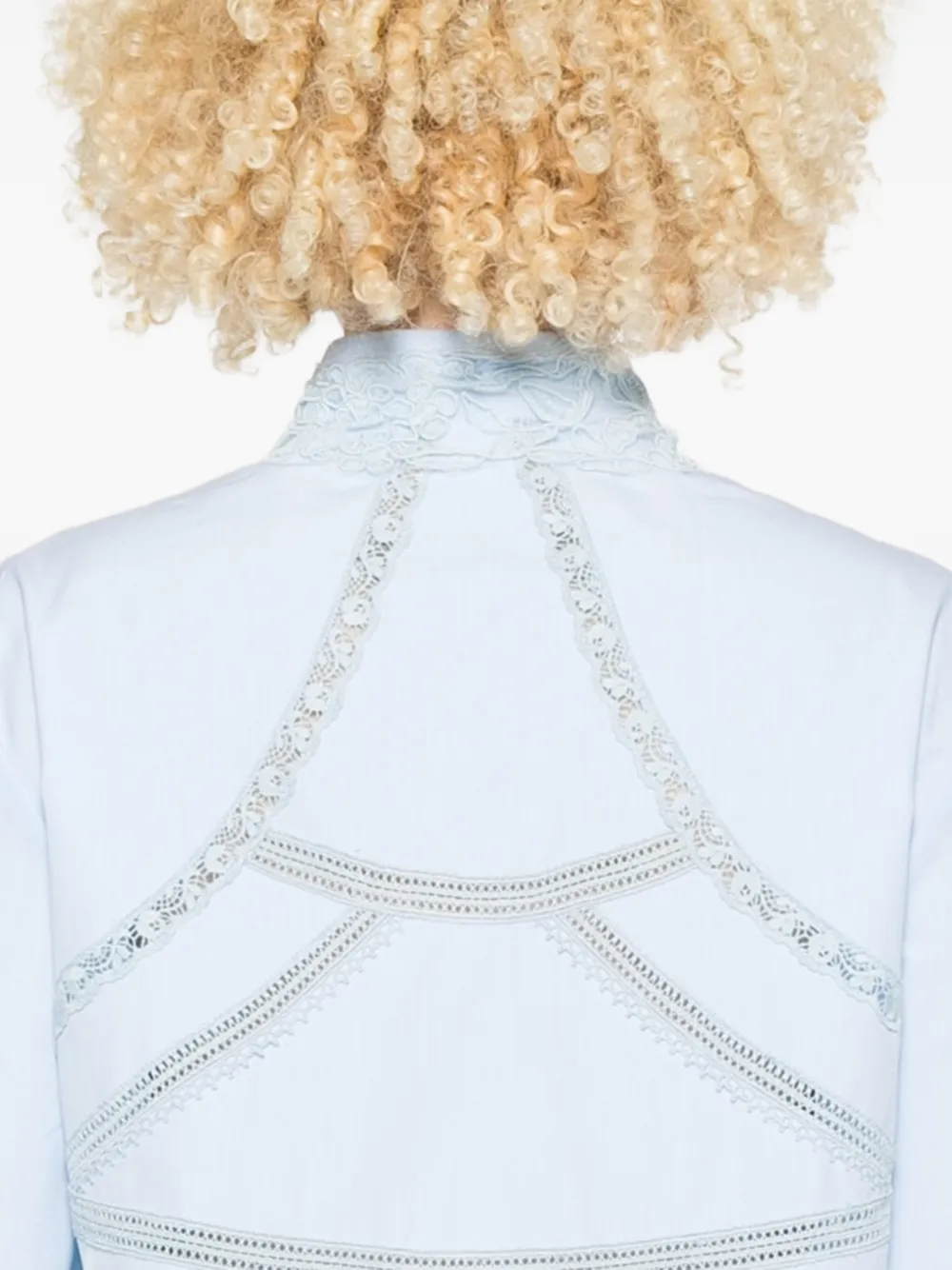 Ermanno Scervino Shirt met kanten detail Blauw