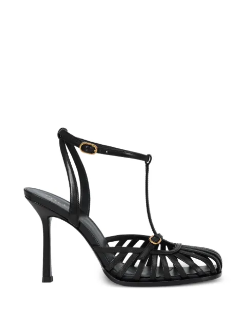 POTAMY t-strap caged leather sandals