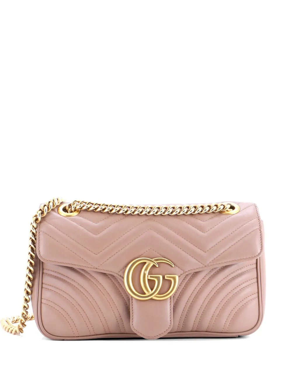 Gucci Pre-Owned GG Marmont Flap Bag Matelasse Leather Medium shoulder bag - Toni neutri