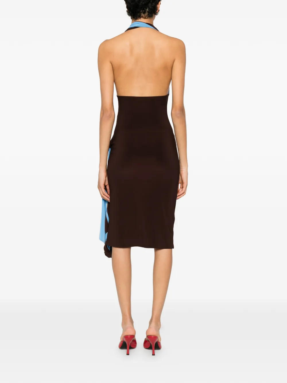 Coperni Midi-jurk met zijsplit Bruin