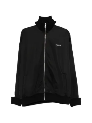 Balenciaga Loop Sports Icon Hooded Tracksuit Jacket | Black | FARFETCH