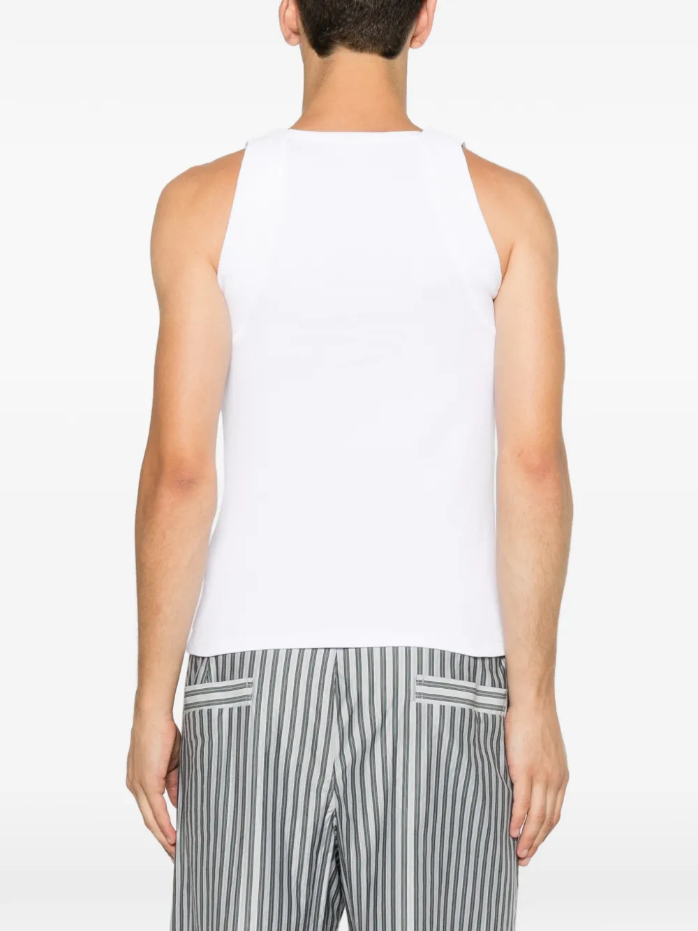 Charles Jeffrey Loverboy Top met geborduurd logo Wit