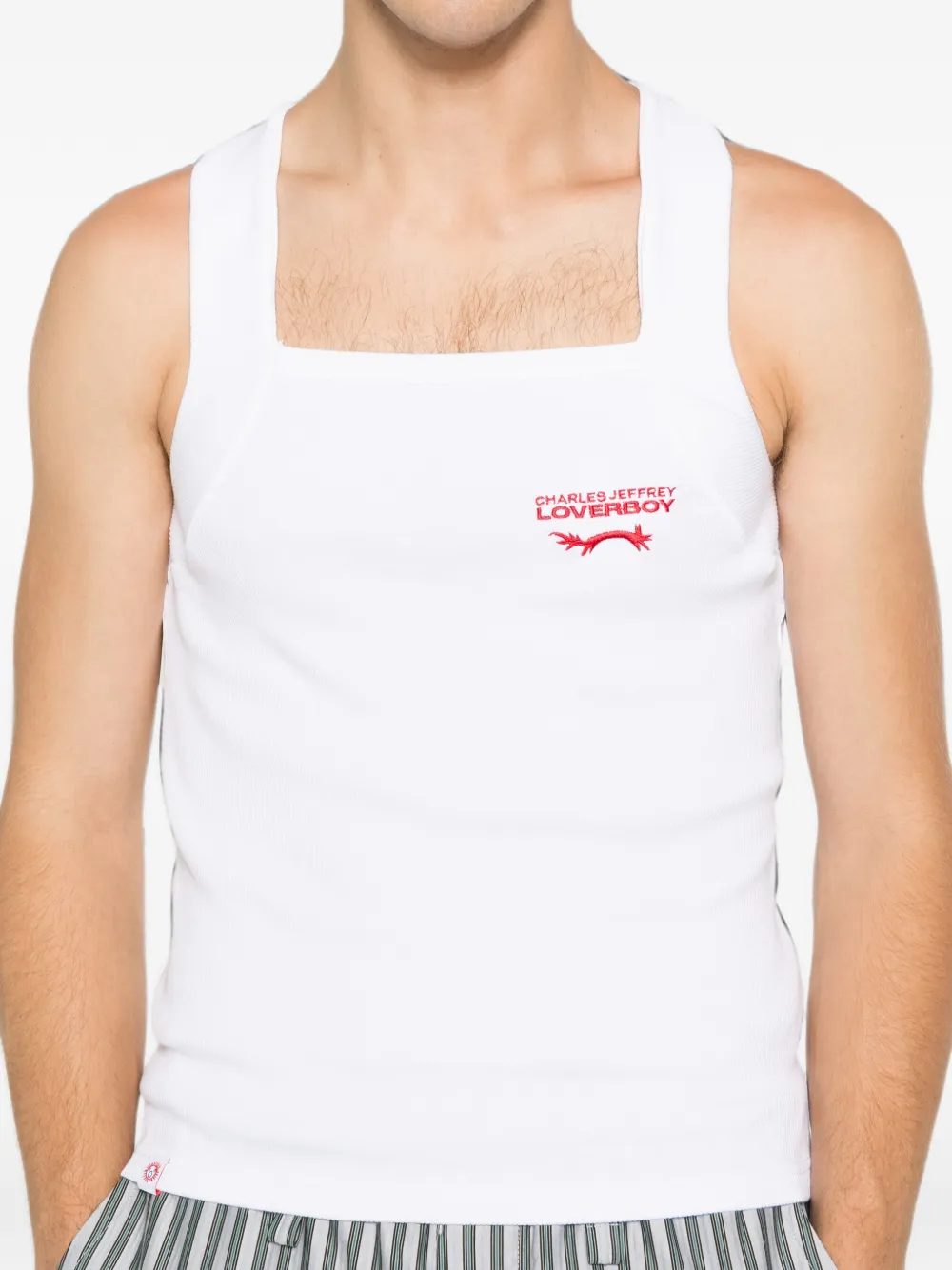 Charles Jeffrey Loverboy Top met geborduurd logo Wit