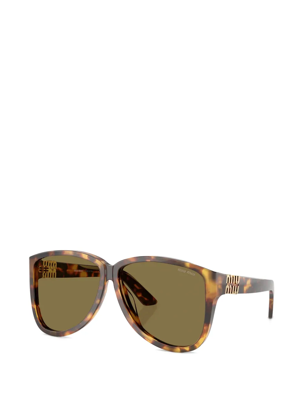 Miu Eyewear Zonnebril met geometrisch montuur Bruin