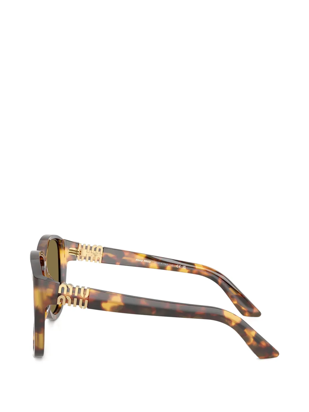 Miu Eyewear Zonnebril met geometrisch montuur Bruin