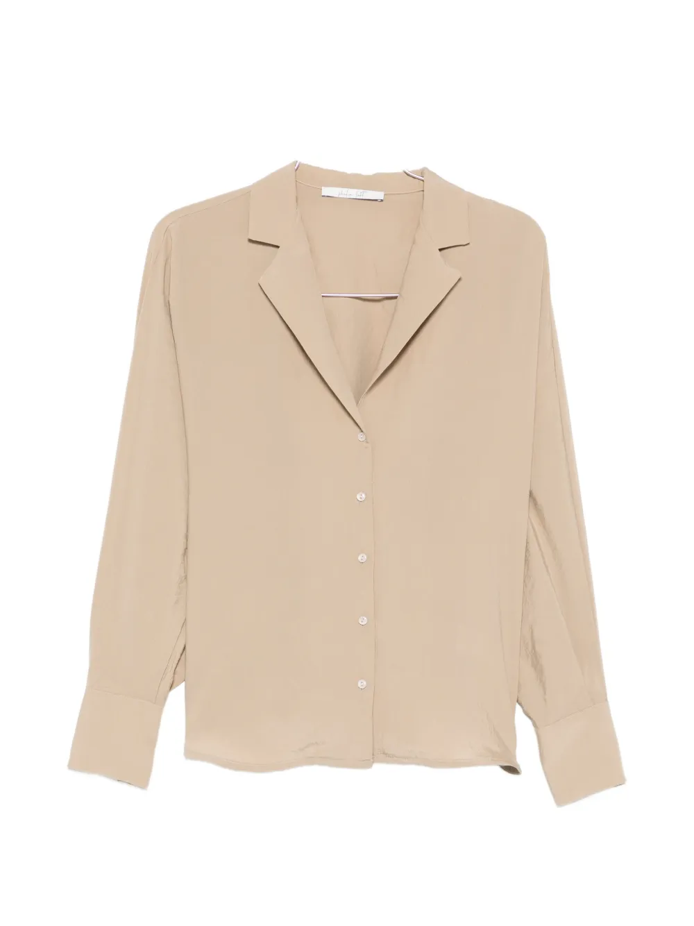 Philia Loft Buttoned V-neck Shirt In Neutral