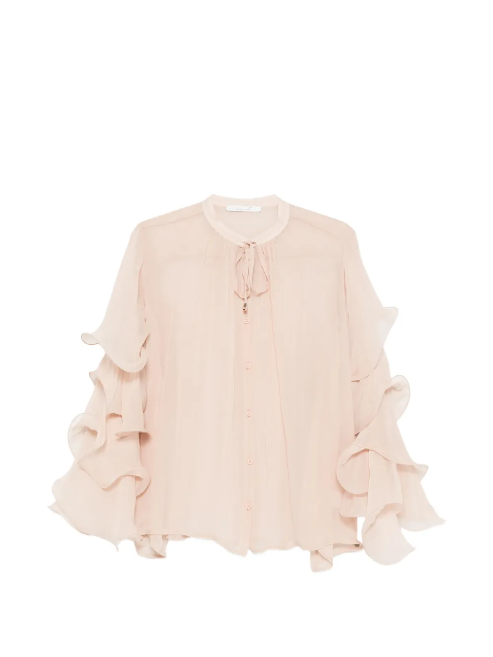 PHILIA LOFT ruffled tie-neck blouse - Rosa