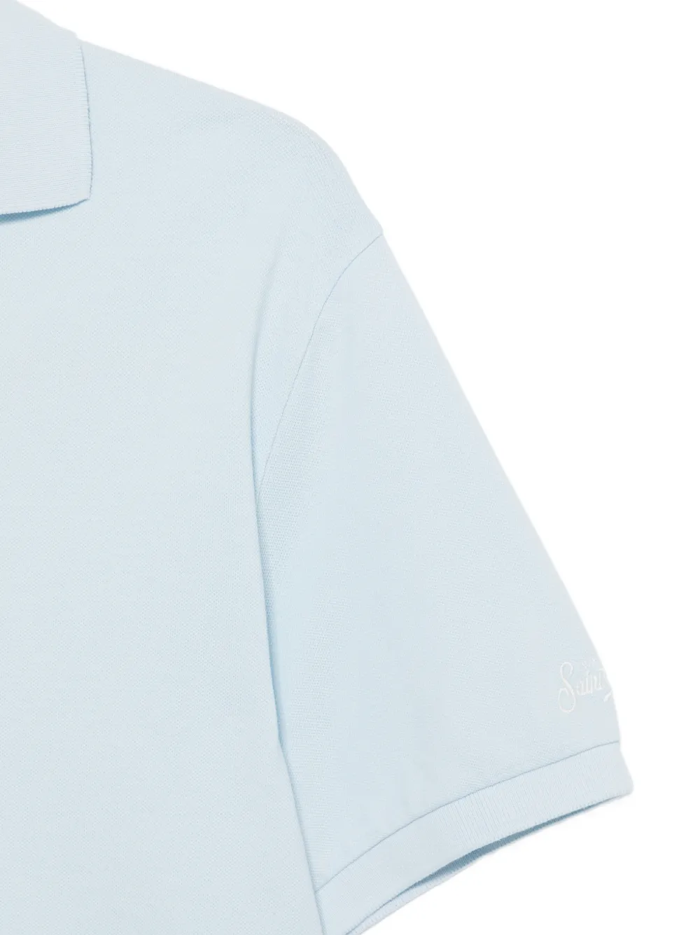 MC2 Saint Barth Charles T-shirt met geborduurd logo en V-hals Blauw
