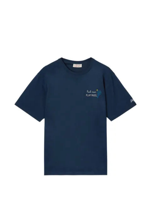 MC2 Saint Barth Portofino T-shirt with real men play padel embroidery