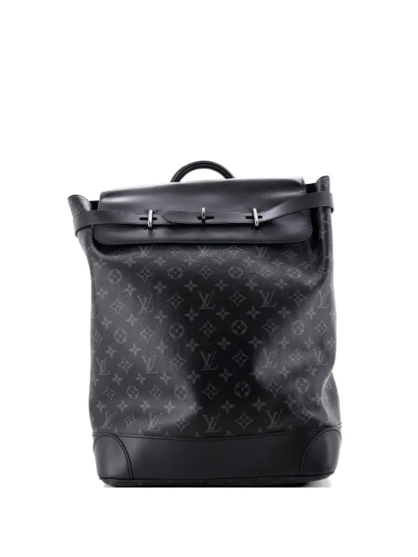 Louis Vuitton Pre-owned Steamer Monogram Eclipse Canvas Backpack in Black