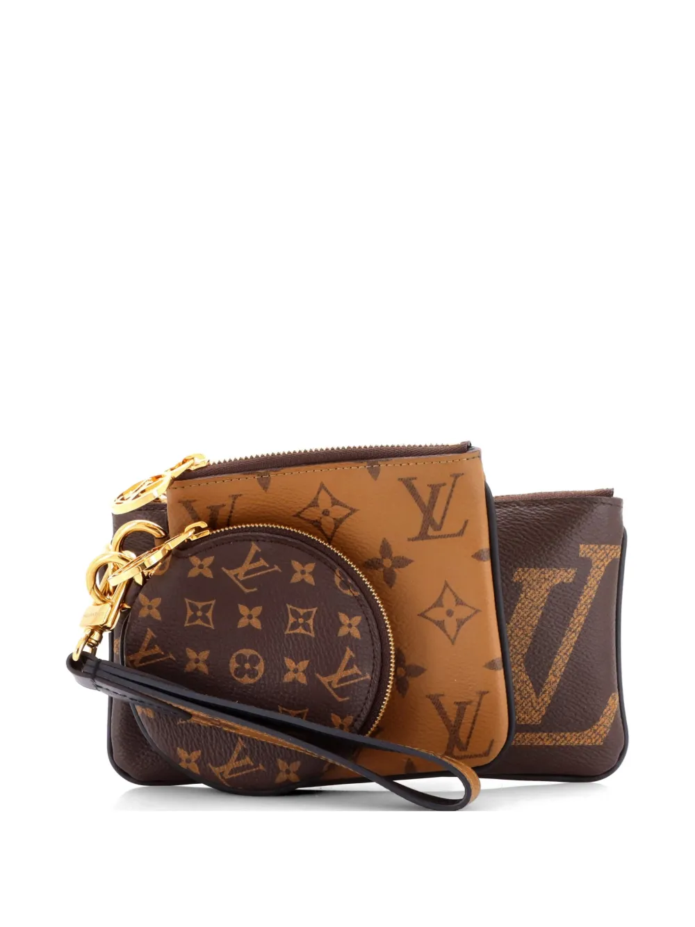 Louis Vuitton Pre-Owned Trio Pouch Set Reverse Monogram Giant clutch bag - Brown
