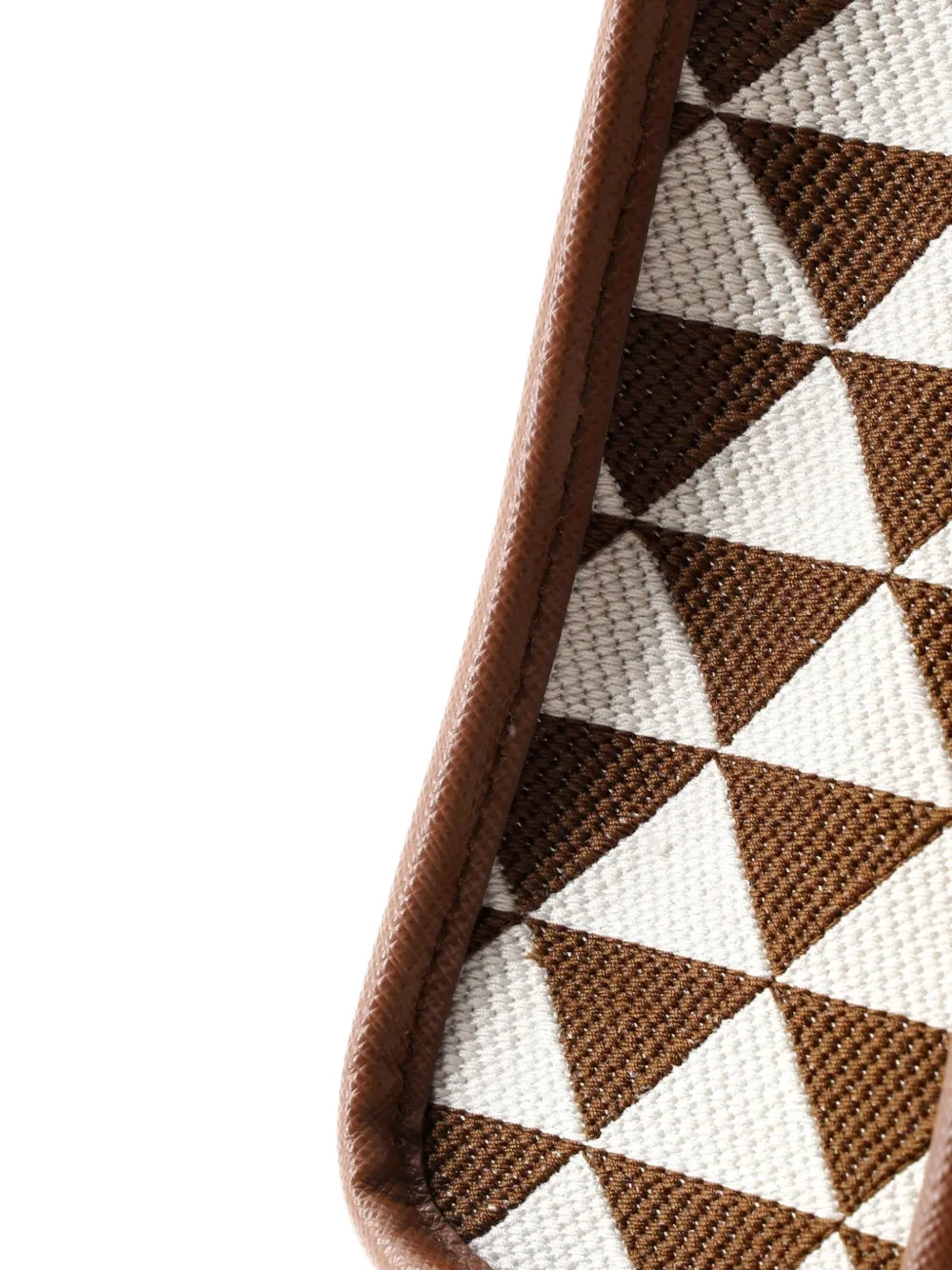 Prada Pre-owned Symbole Shopper Jacquard Small Tote Bag in Brown, view 5