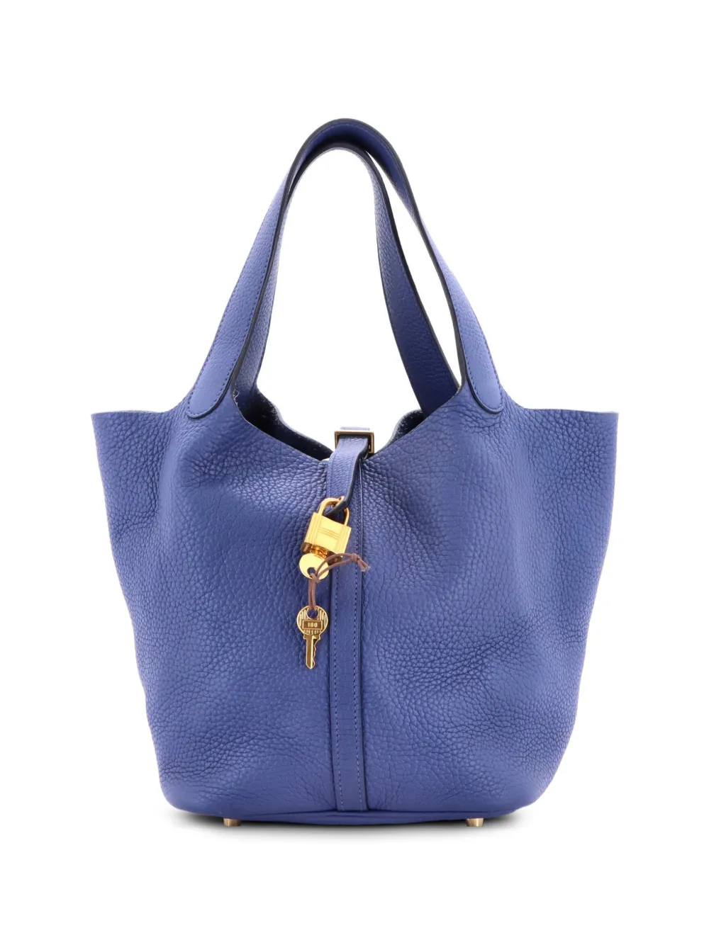 Hermès Pre-Owned Picotin Lock Bag Clemence MM bucket bag - Blu