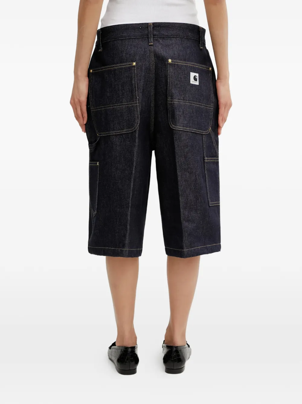 Carhartt WIP Nixon Double Knee denim shorts Blauw