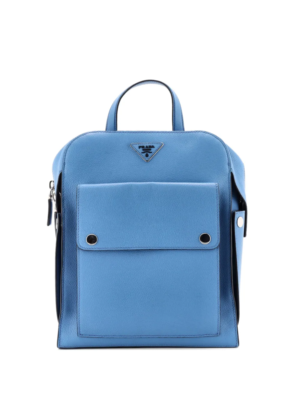 Prada Pre-Owned Front Pocket Leather Medium backpack - Blu