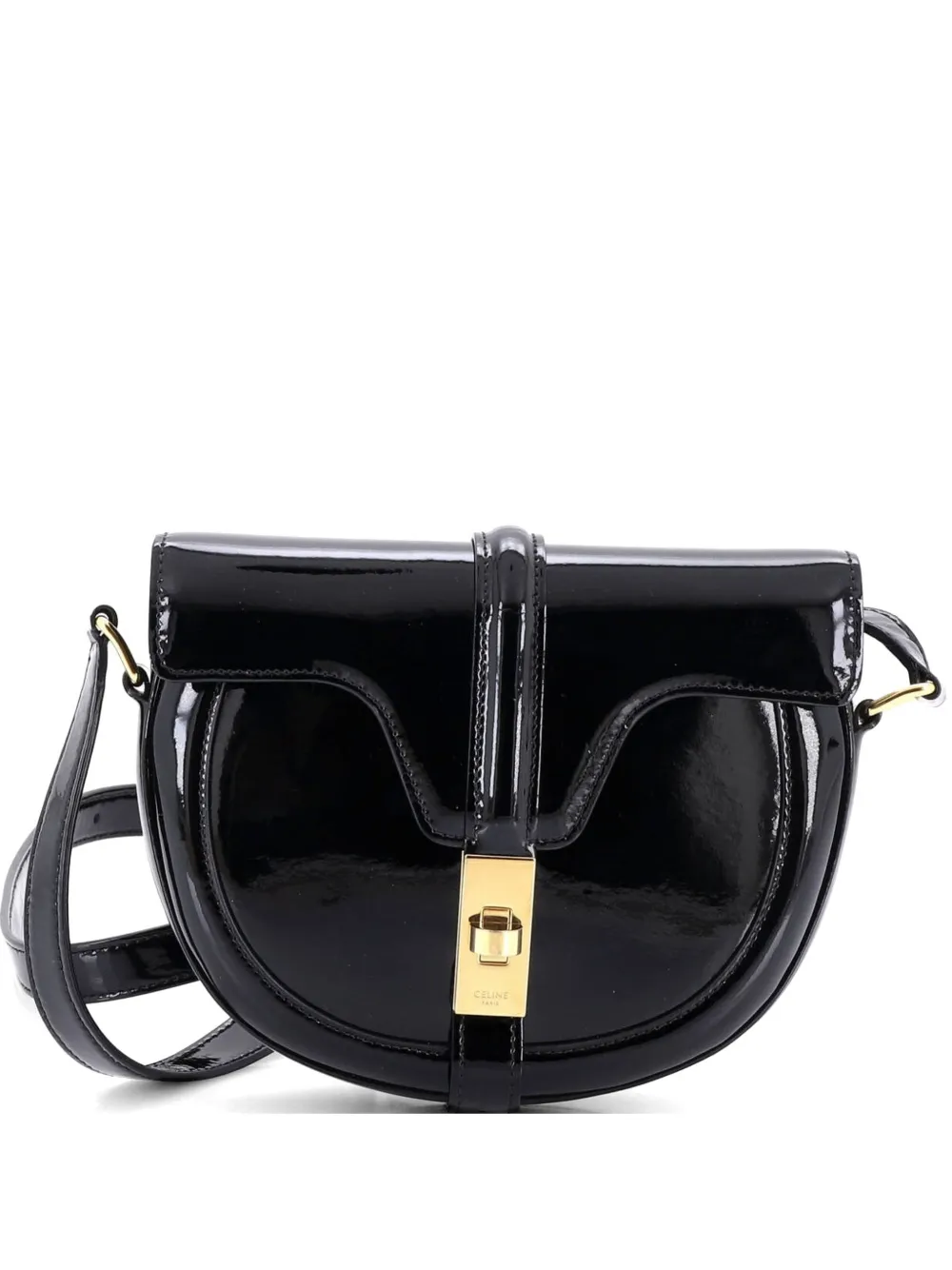 Celine Pre-Owned Besace 16 Bag Patent Small crossbody bag - Nero