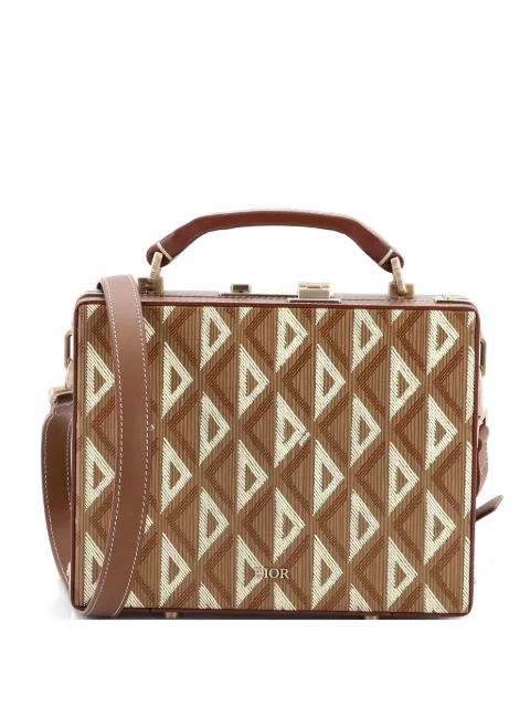 Christian Dior Pre-Owned Lock Convertible Briefcase CD Diamond Coated Canvas Mini business bag