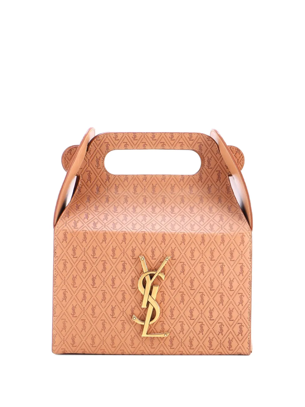 Saint Laurent Pre-Owned Take-Away Box Bag Monogram All Over Leather satchel - Toni neutri