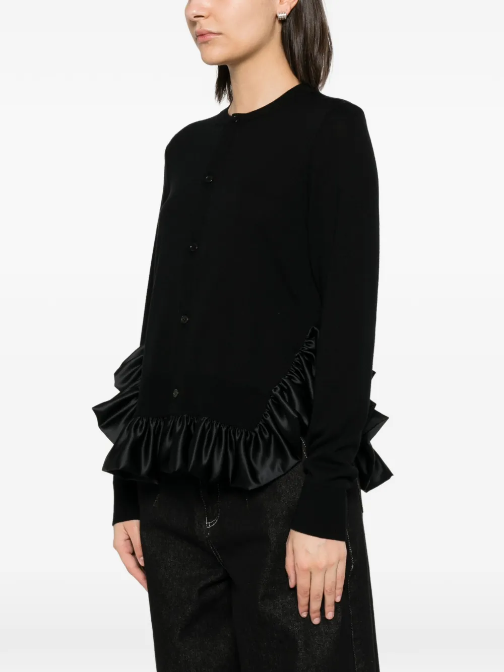 Noir Kei Ninomiya Vest met ruches Zwart