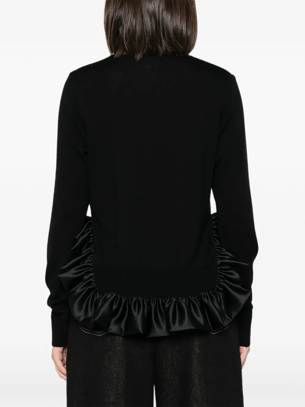 Noir Kei Ninomiya Vest met ruches Zwart