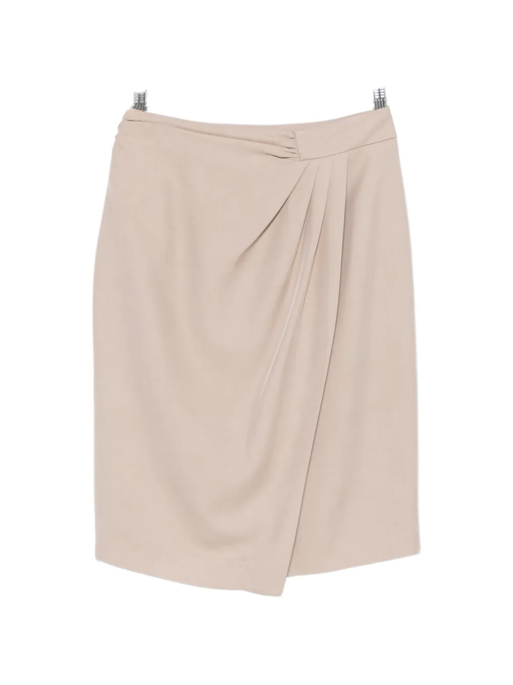 SIMONA CORSELLINI draped wrap-style mini skirt - Toni neutri
