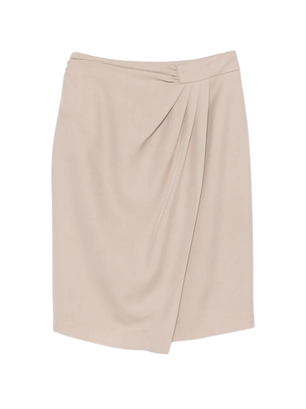 SIMONA CORSELLINI draped wrap-style mini skirt - Toni neutri