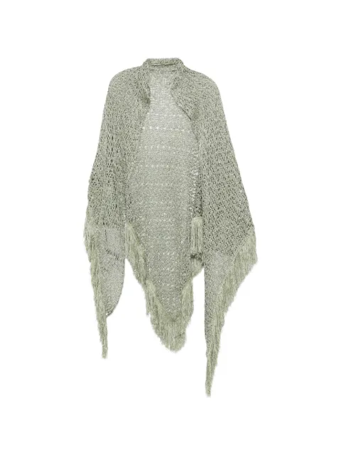 SIMONA CORSELLINI sequin-embellished fringe-trimmed scarf