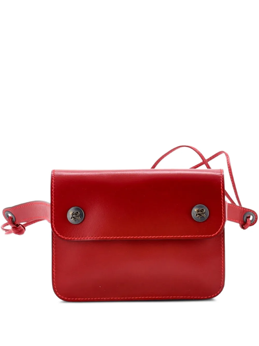 Hermès Pre-Owned Vintage Tie Leather belt bag - Rosso
