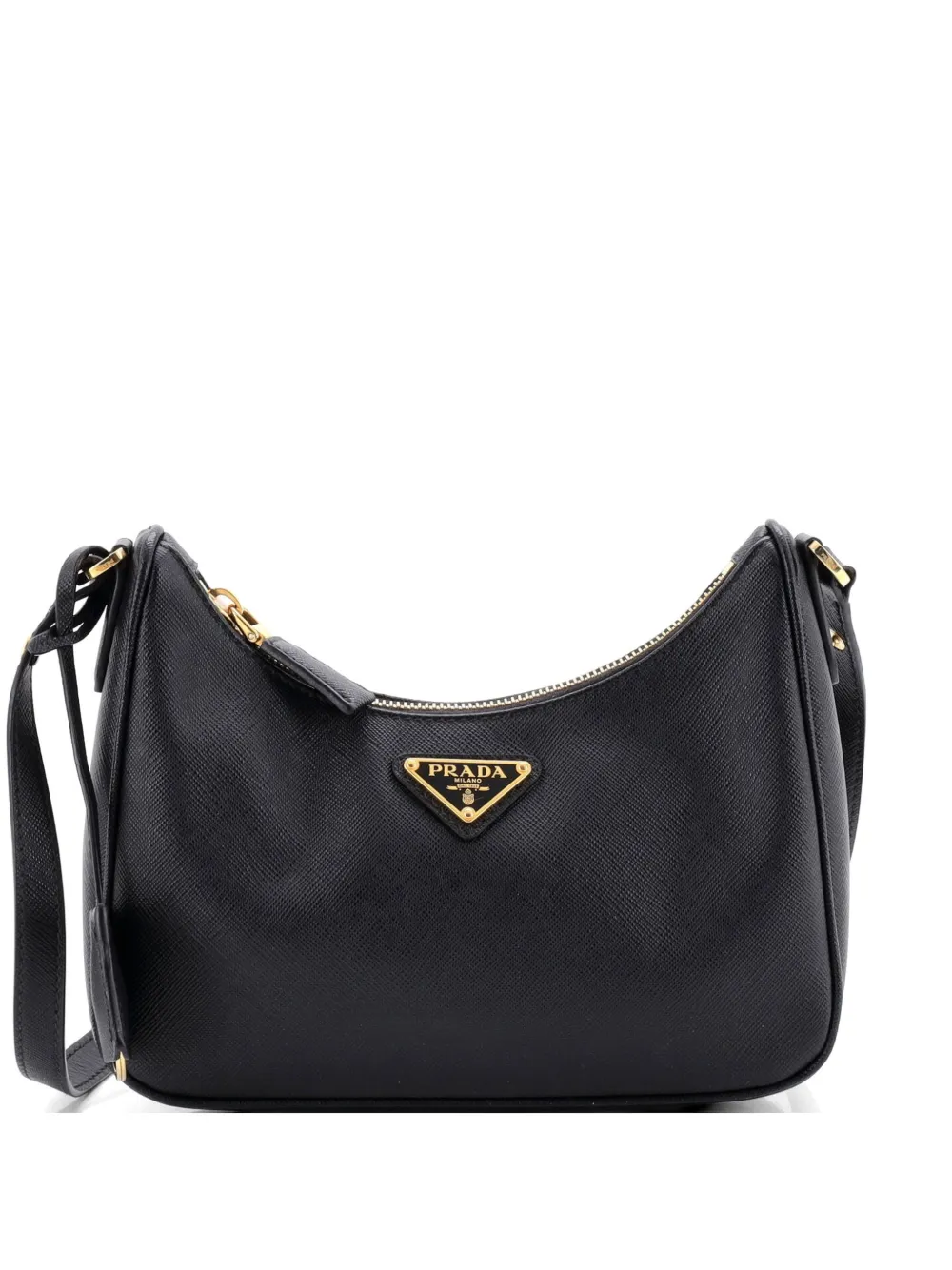 Prada Pre-Owned Re-Edition Hobo Saffiano Leather Mini shoulder bag - Nero
