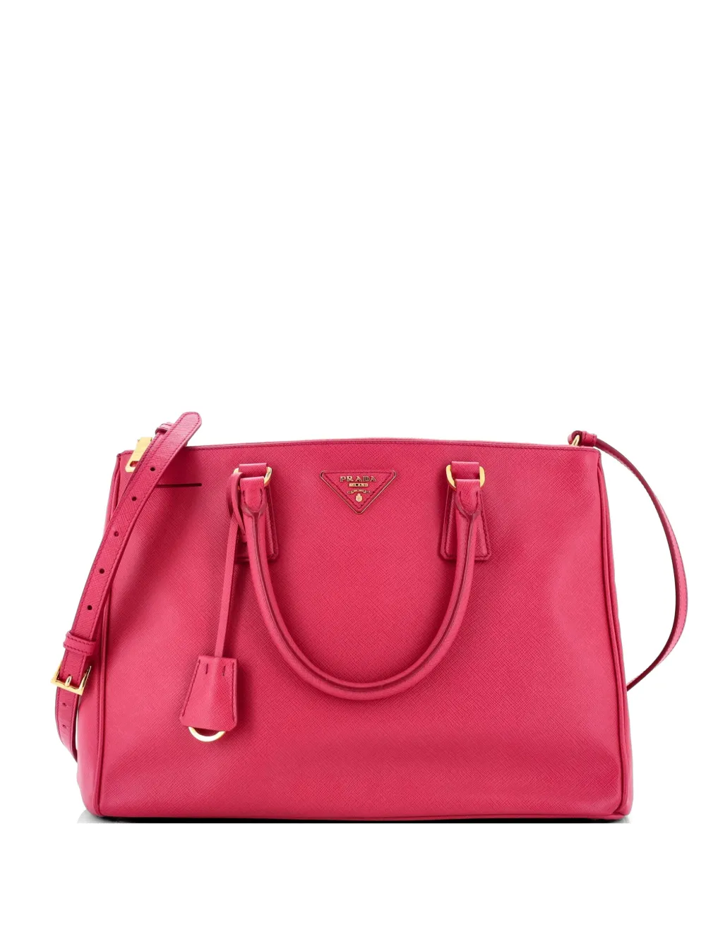 Prada Pre-Owned Double Zip Lux Saffiano Leather Medium tote bag - Rosa