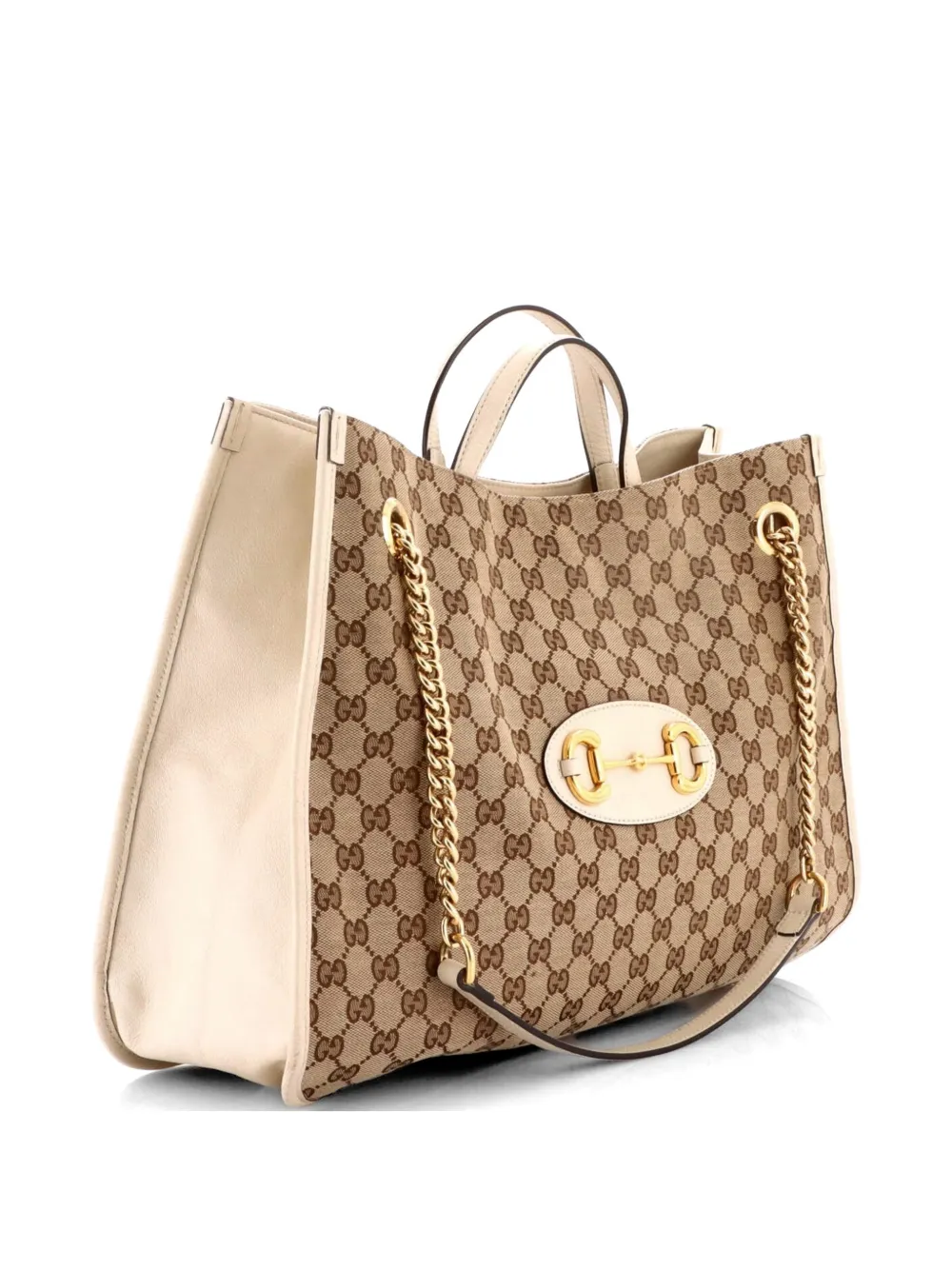 GUCCI GGキャンバス ホースビットバッグ Gucci Pre-Owned グッチ ホースビット 1955 チェーン GGキャンバス