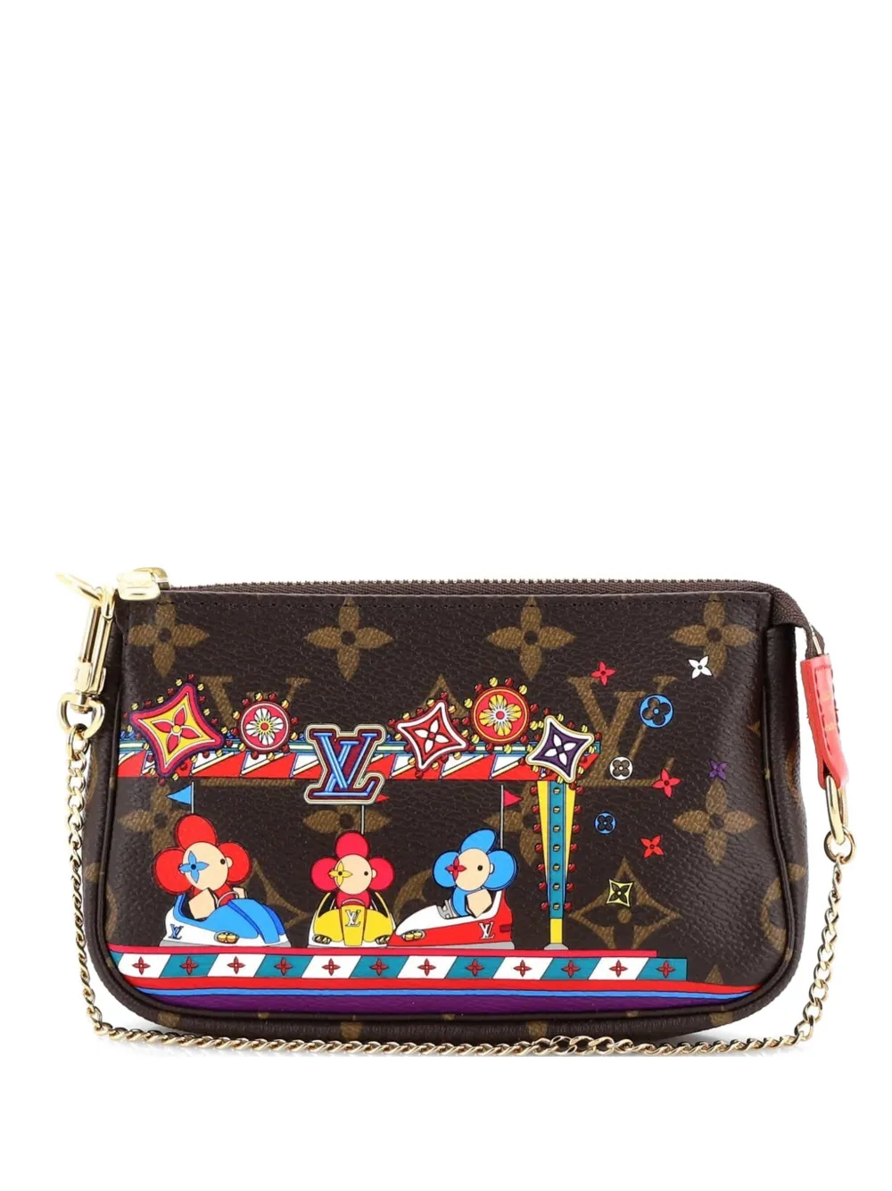 Louis Vuitton Pre-Owned Pochette Accessoires Limited Edition Vivienne Xmas Damier Mini clutch bag - Multicolore