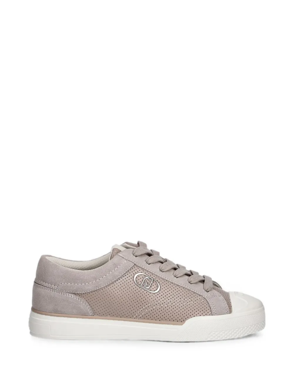 LIU JO perforated logo-plaque sneakers - Nude