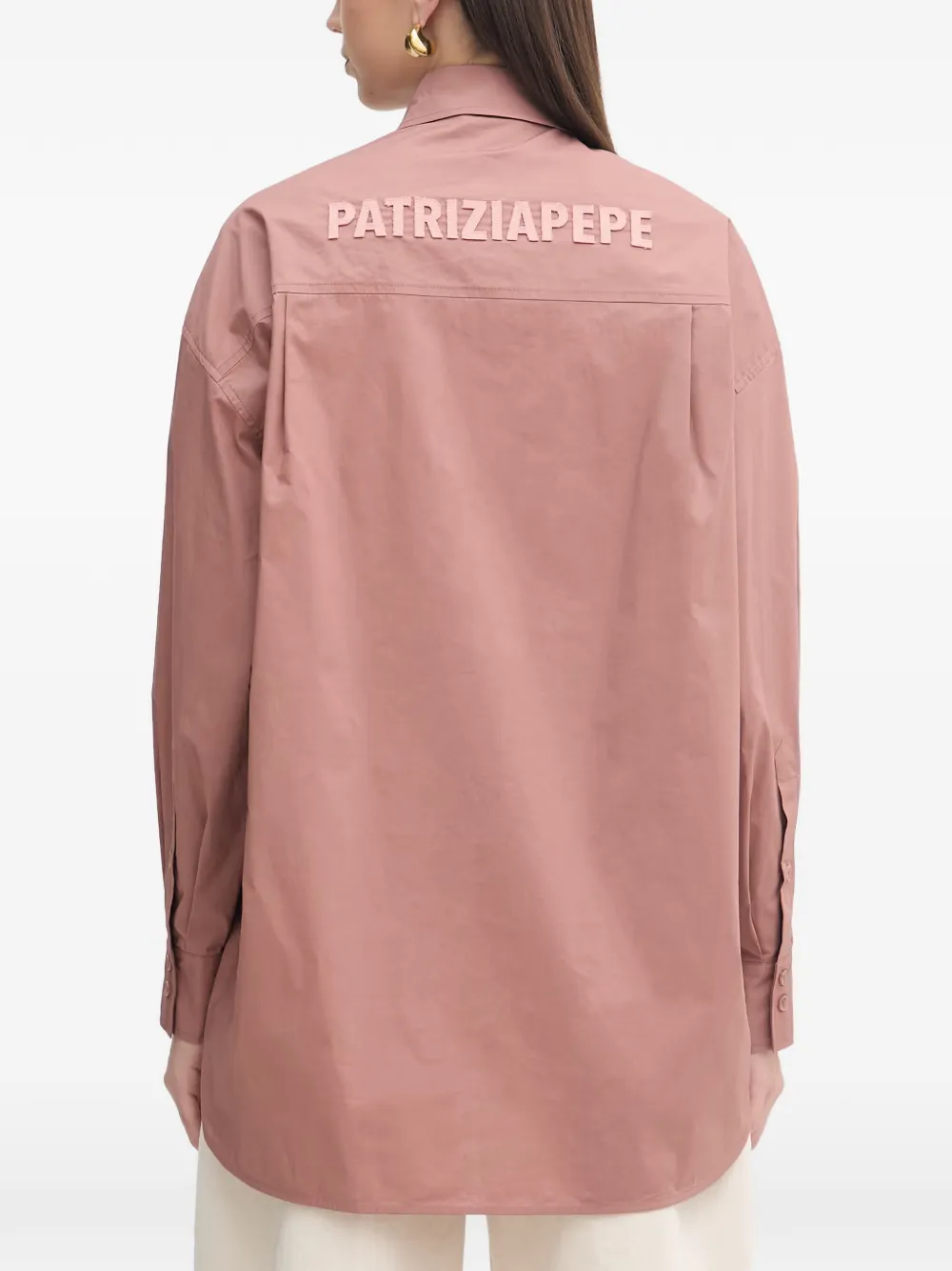 Patrizia Pepe Blouse met logopatch Roze