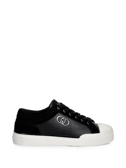 LIU JO tenis con placa del logo y perforaciones