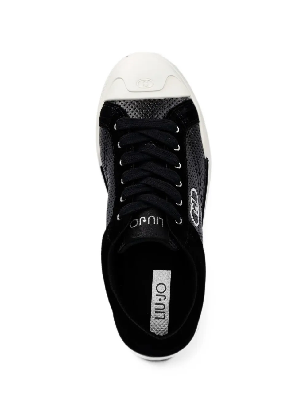 LIU JO perforated logo-plaque sneakers Zwart