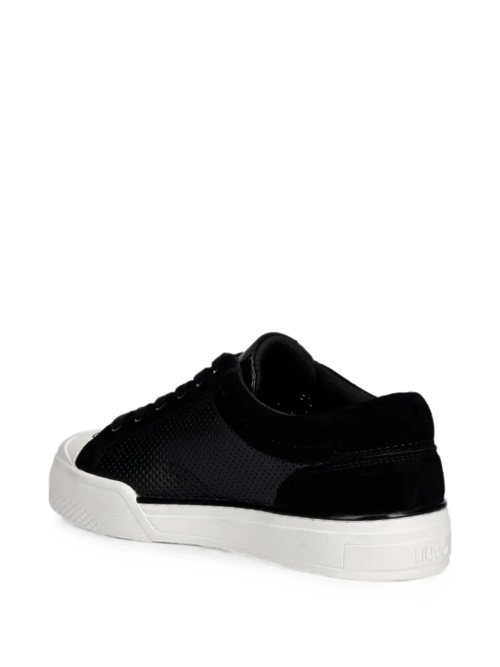 LIU JO perforated logo-plaque sneakers Zwart