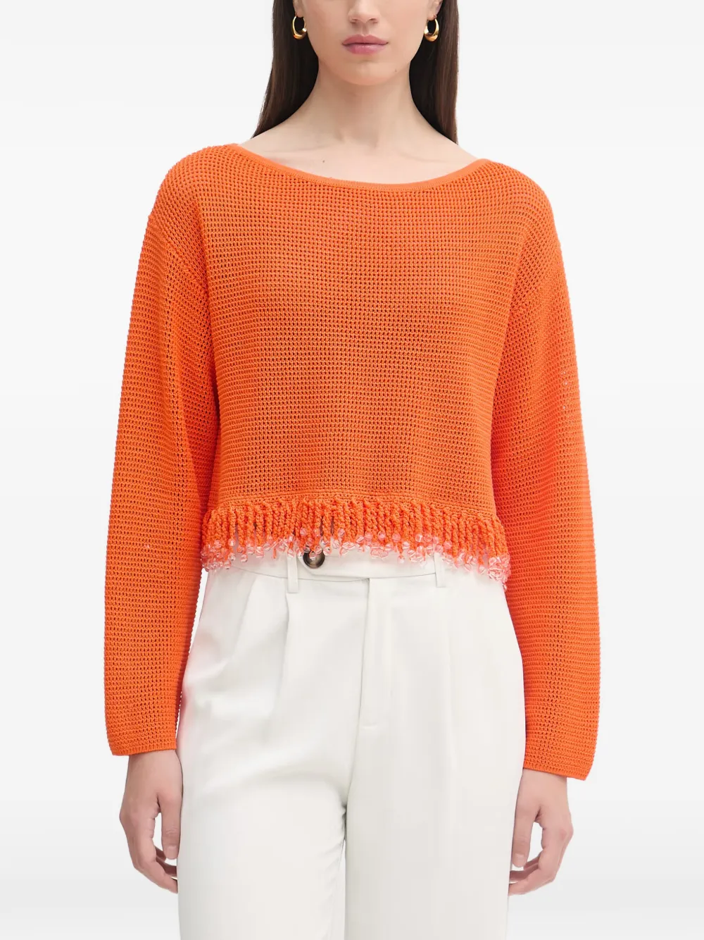 Patrizia Pepe Top con frange - Arancione