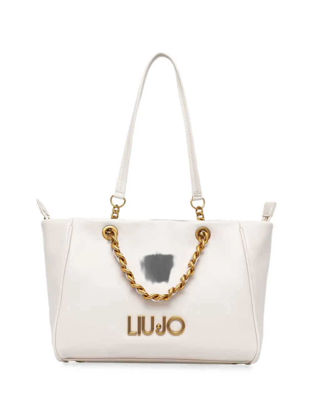 LIU JO logo-plaque chain-link tote bag - Weiß