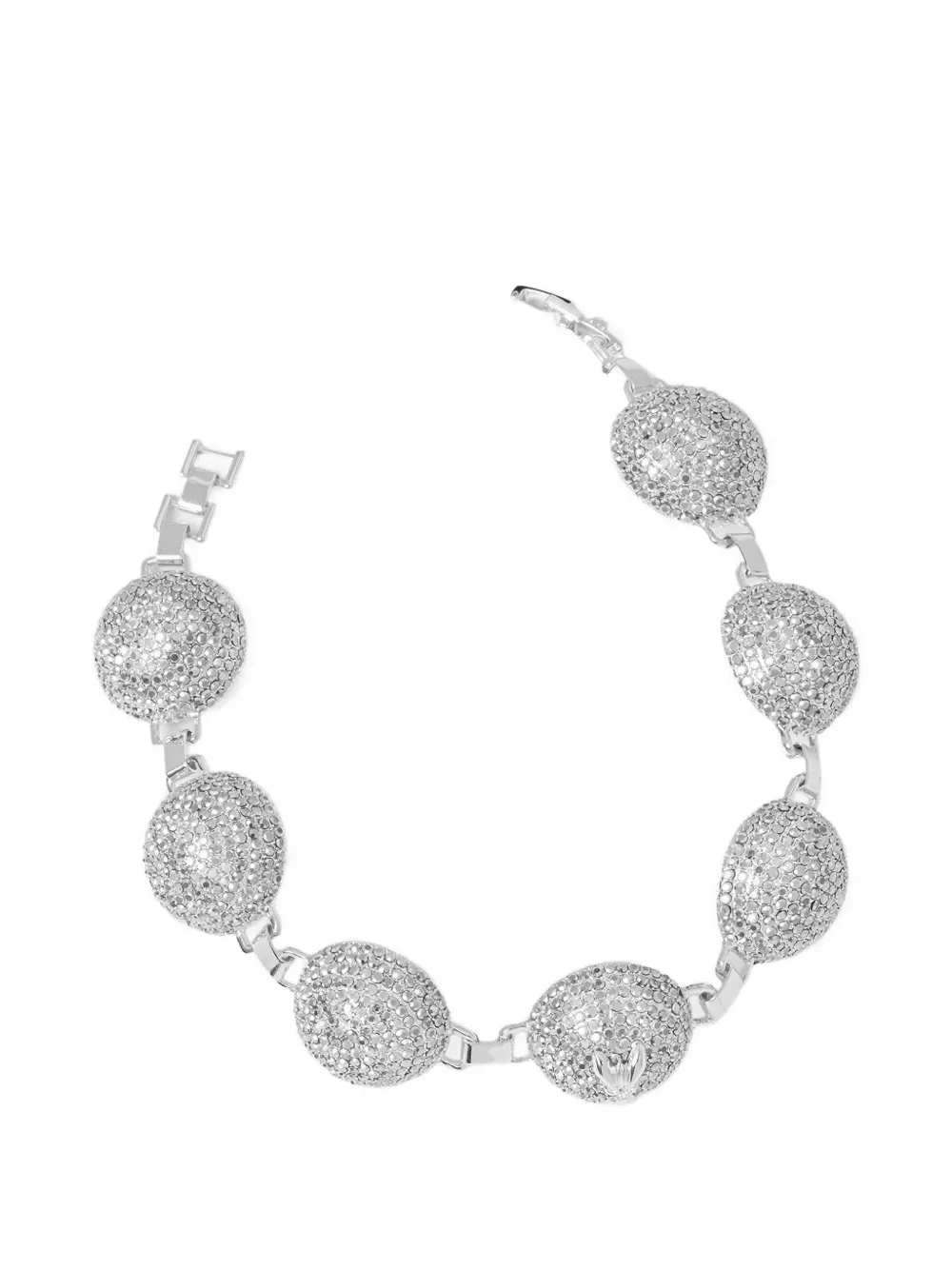 Patrizia Pepe crystal-embellished Fly necklace - Argento