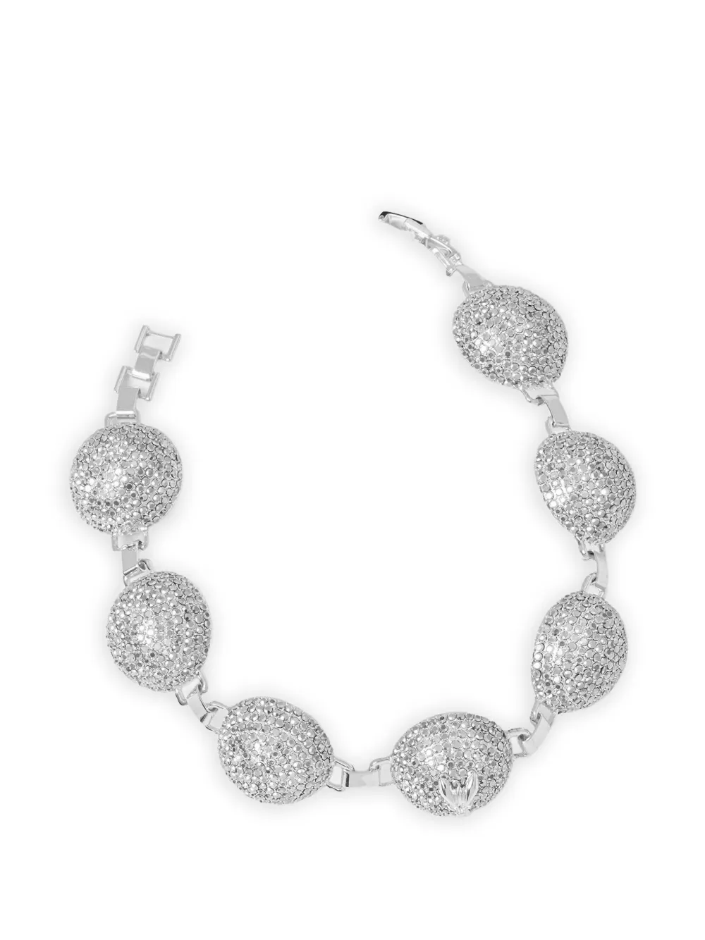 Patrizia Pepe crystal-embellished Fly necklace - Argento