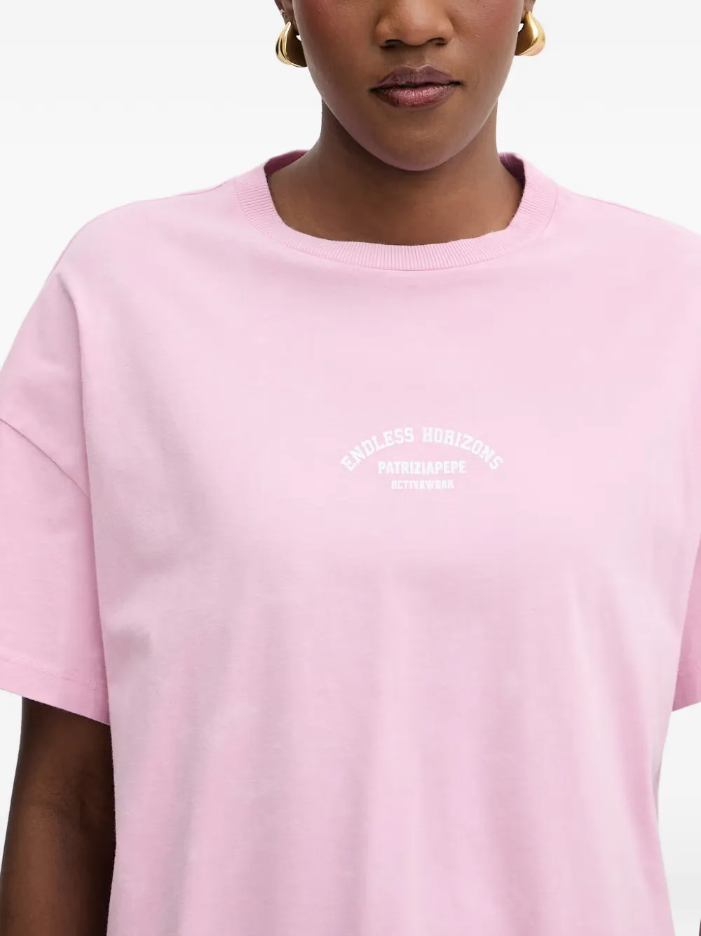 Patrizia Pepe T-shirt met logoprint Roze