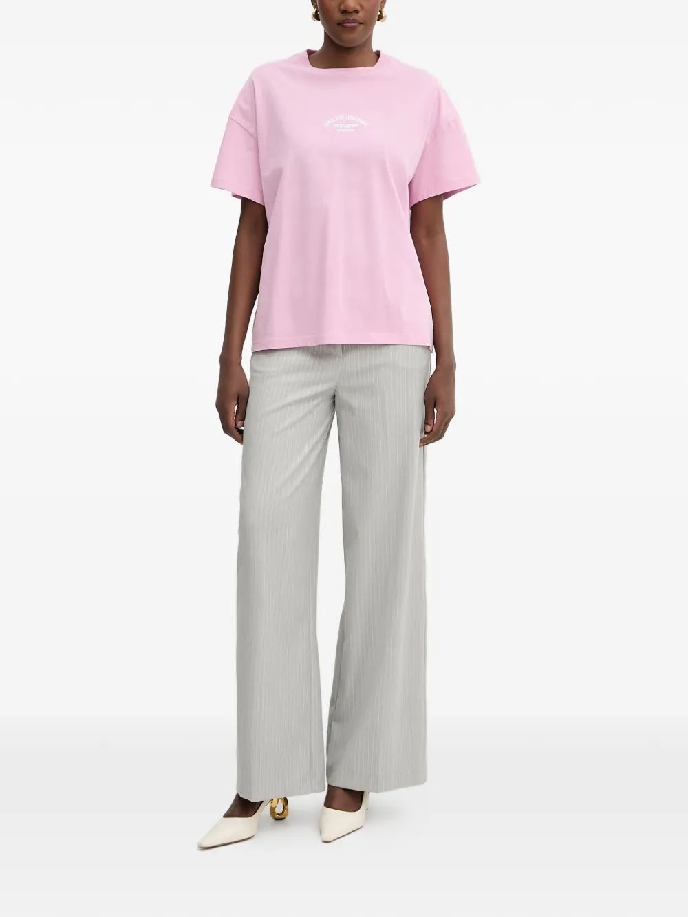 Patrizia Pepe T-shirt met logoprint Roze
